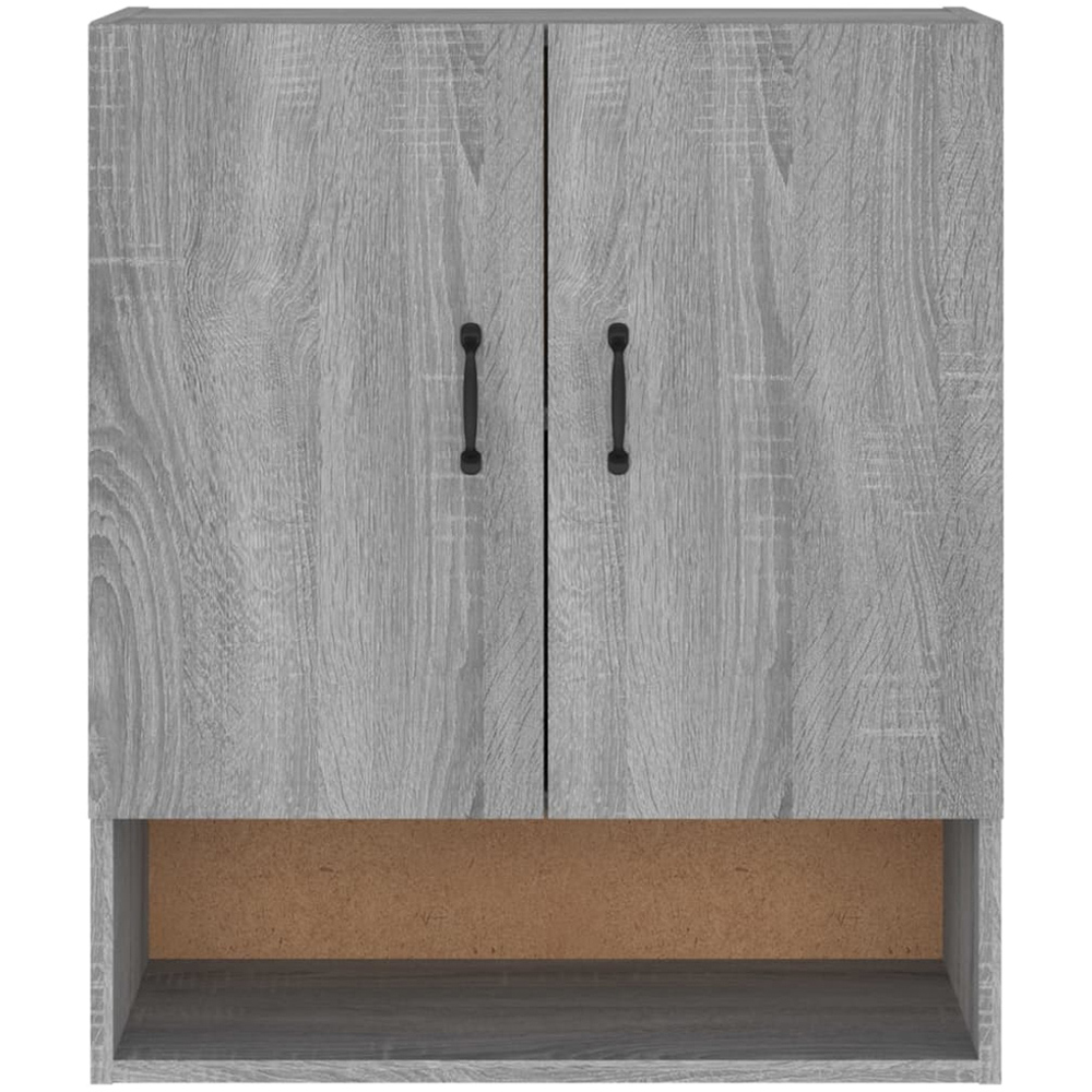 vidaXL 2 Door Single Shelf Grey Sonoma Wall Cabinet Image 4