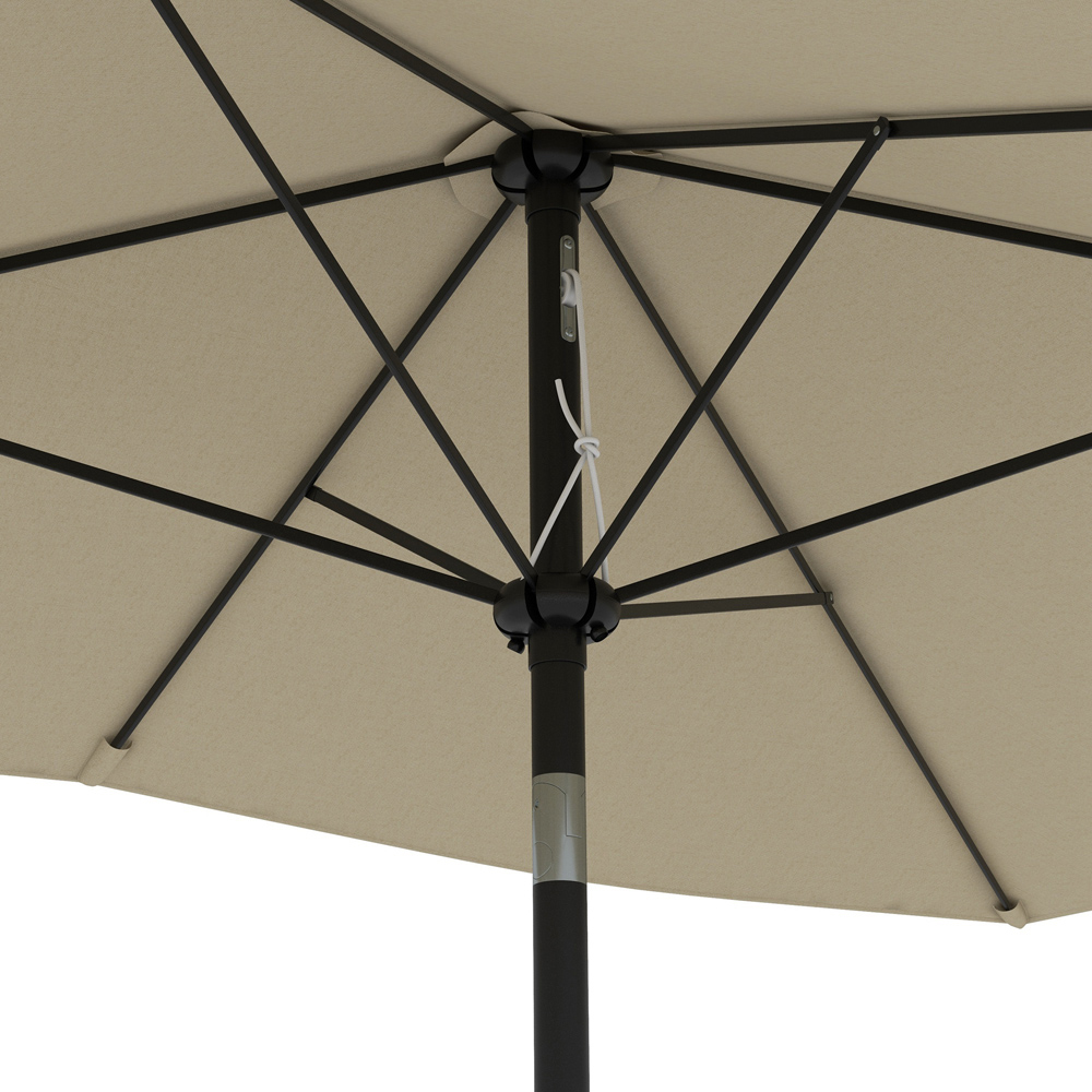 Outsunny Cream Crank and Tilt Rectangular Garden Parasol 2 x 3m Image 3