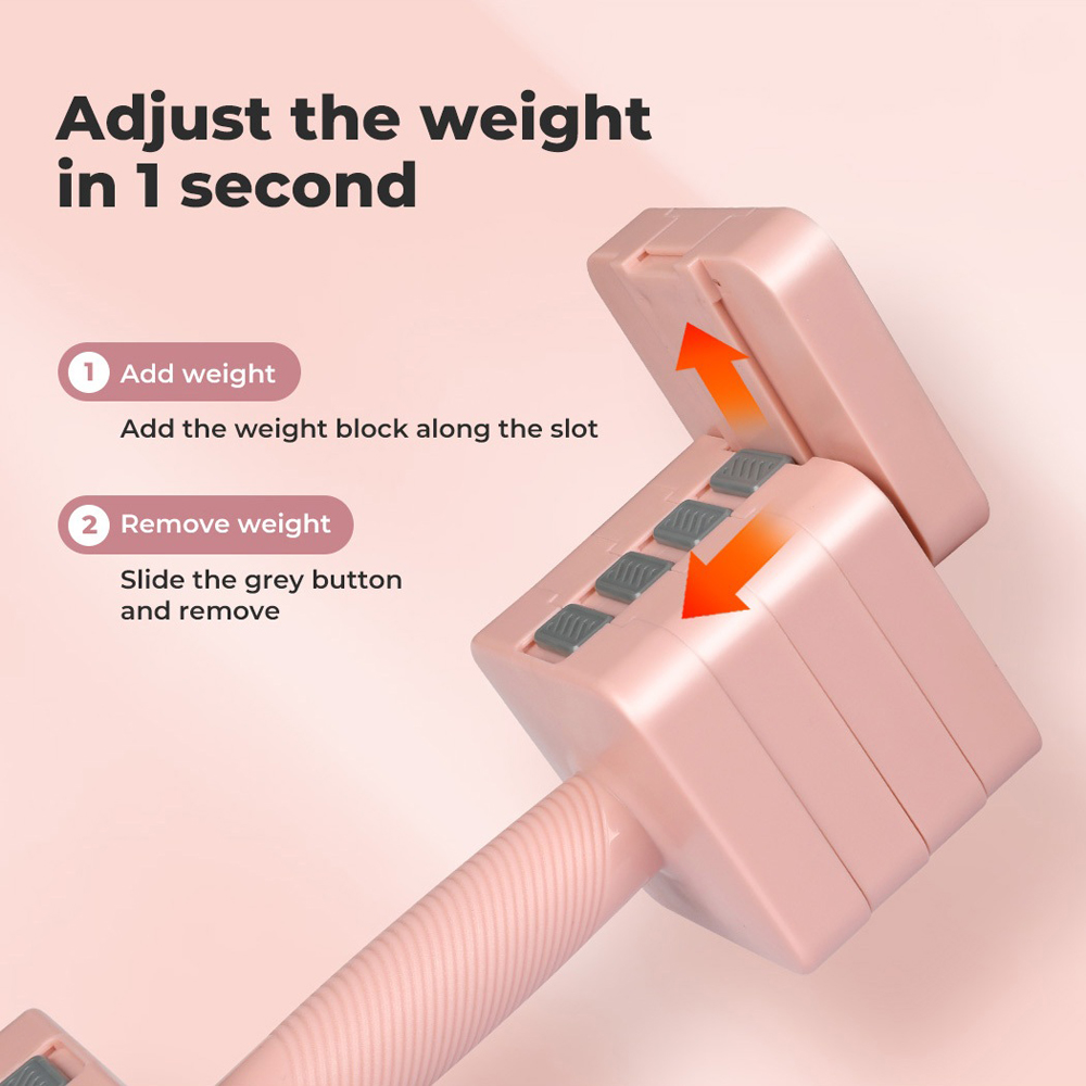 Spector Centra Pink Metal Adjustable Dumbbell Pair 2.8-10kg Image 4