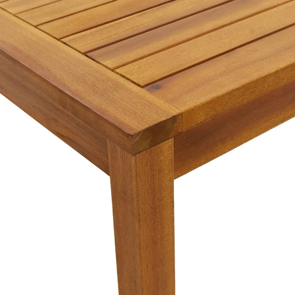 vidaXL Brown Solid Acacia Garden Table 110cm Image 6