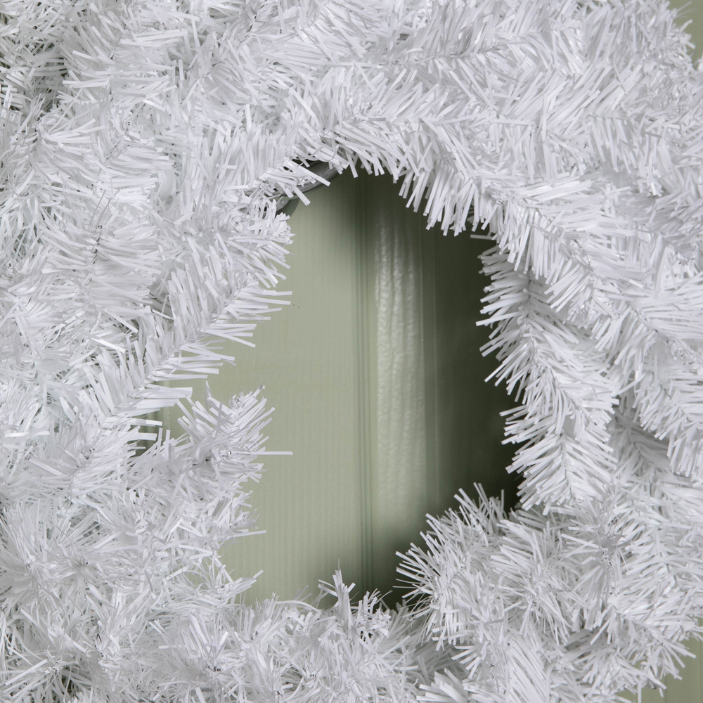 Samuel Alexander Plain White Wreath with PVC Branches 50cm Image 3