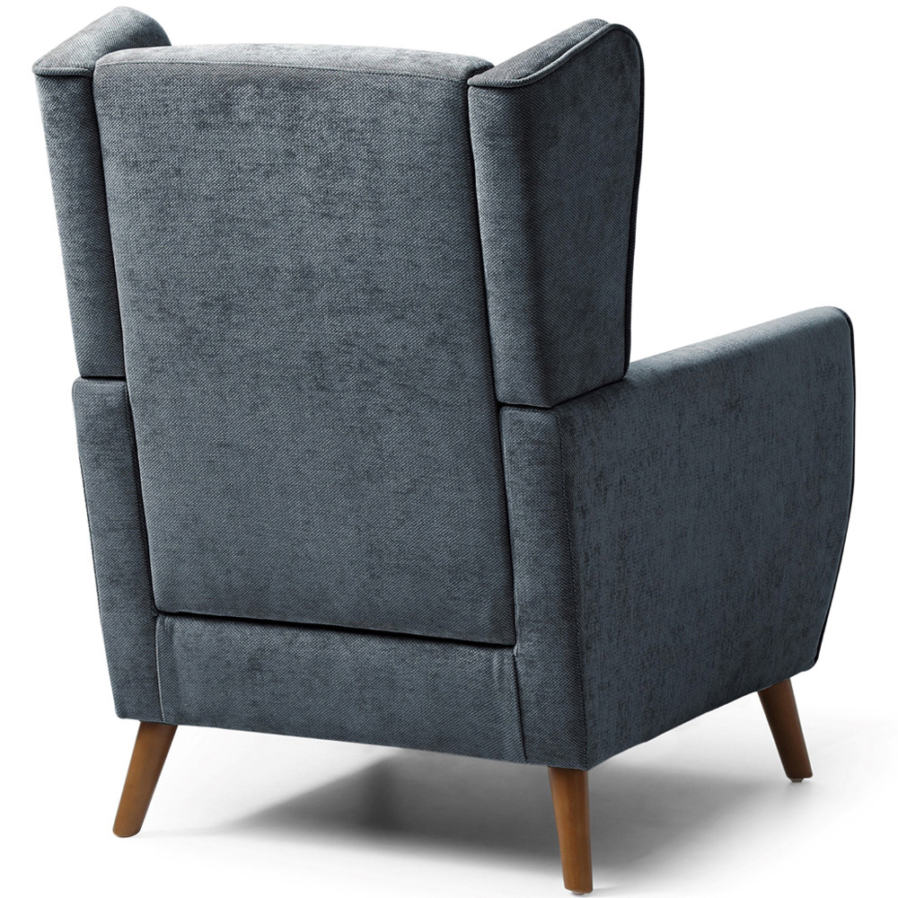 Lily Denim Chenille Wingback Armchair Image 5