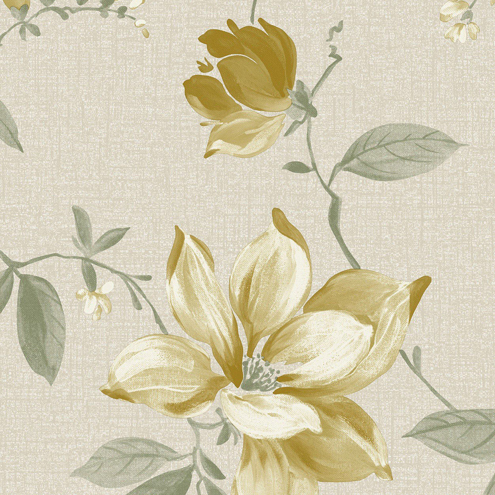 Grandeco Adeline Yellow Wallpaper Image 3