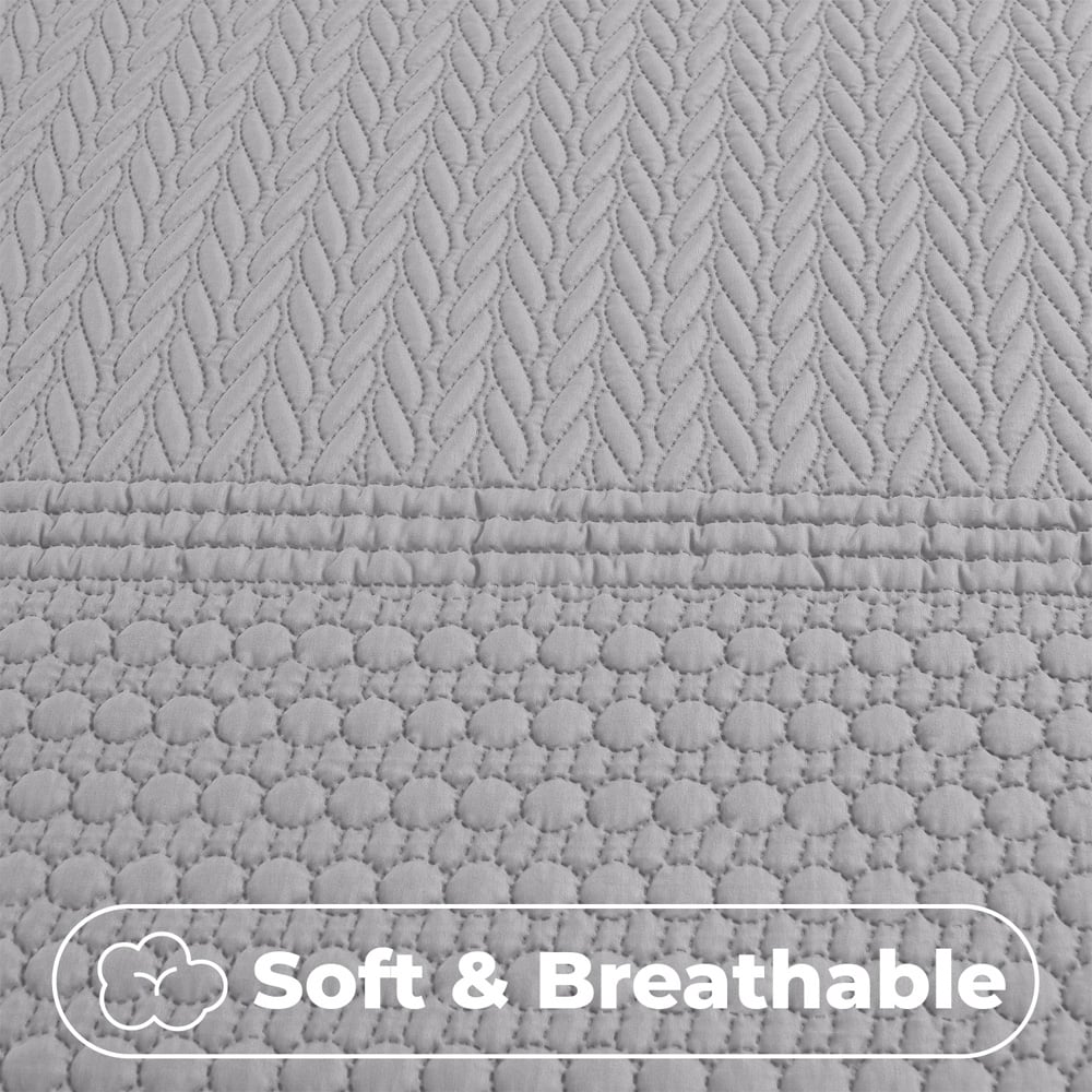 Velosso Double Grey Paloma Duvet Set Image 3