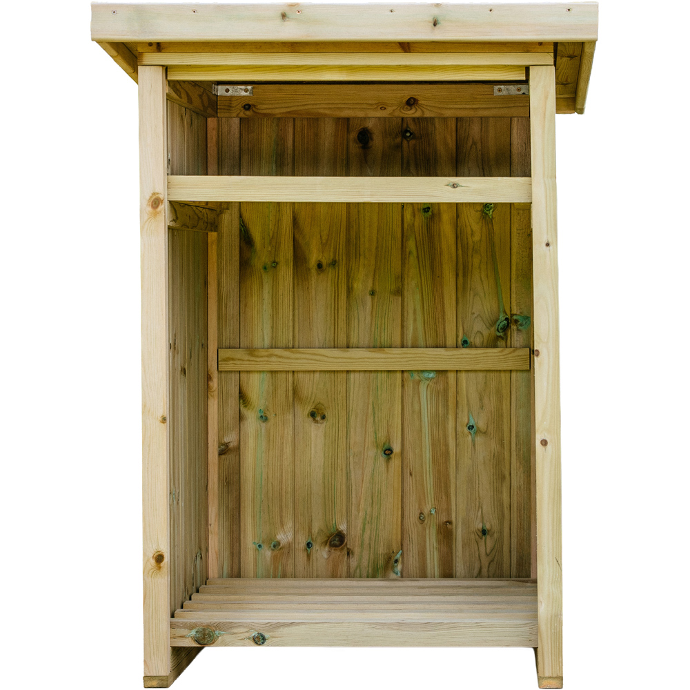 The Garden Village Billington 2.4 x 3.6ft Small Log Storage Shed Image 2