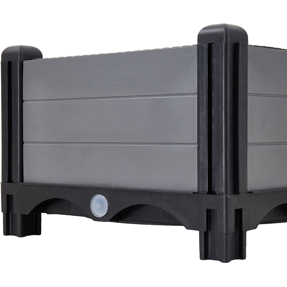 Living and Home Grey and Black Plastic Raised Garden Bed Kit 20 x 90 x 30cm Image 4