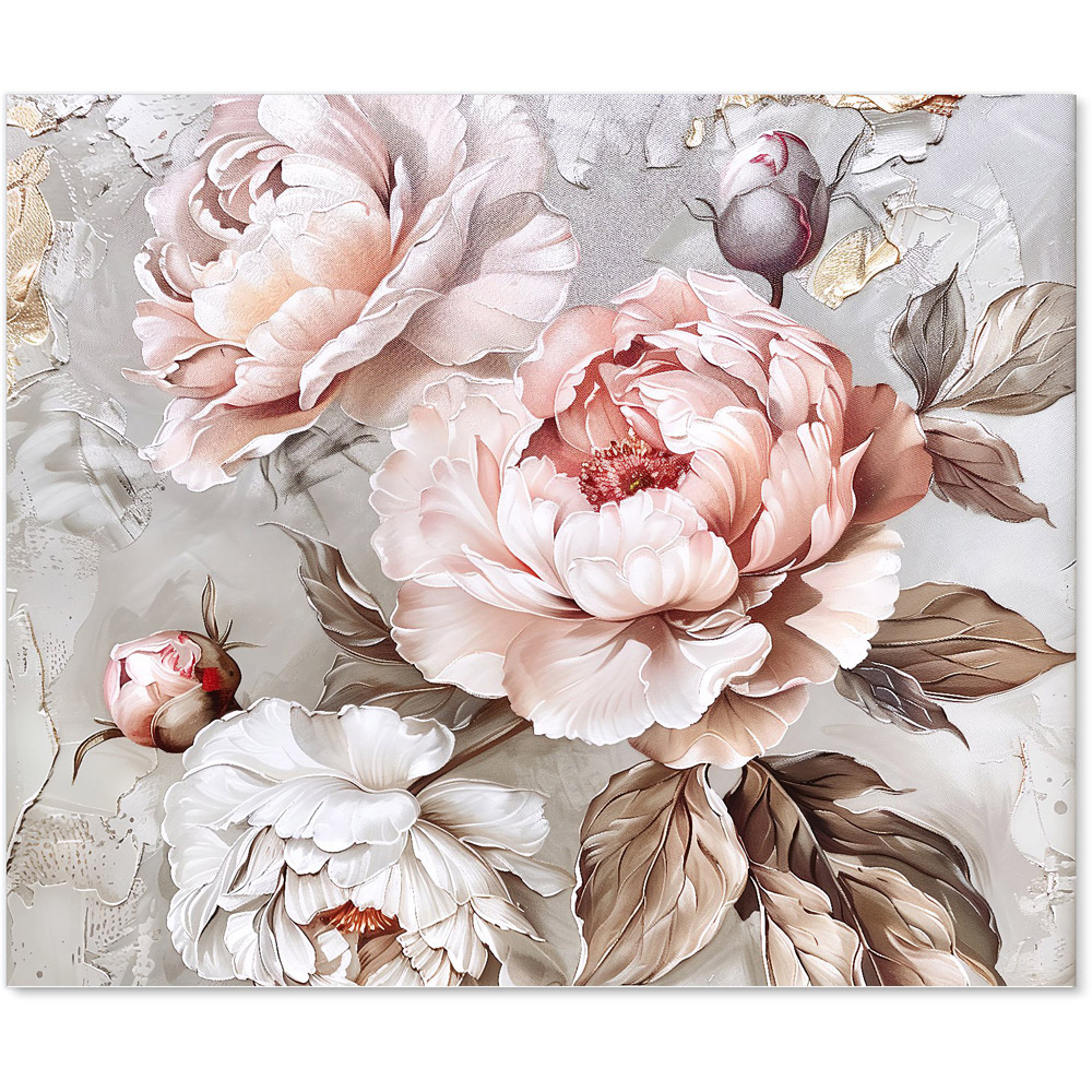 Warren Reed Designer Vintage Rose Elegance Glass Kitchen Splashback 75 x 90cm Image 2