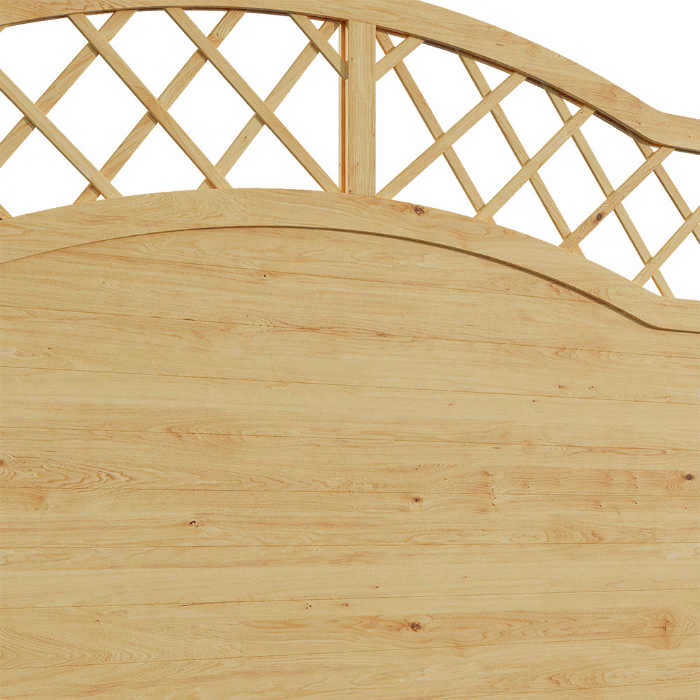 Living and Home Arched Lattice Top Wooden Garden Fence Panel 150 x 180cm Image 4