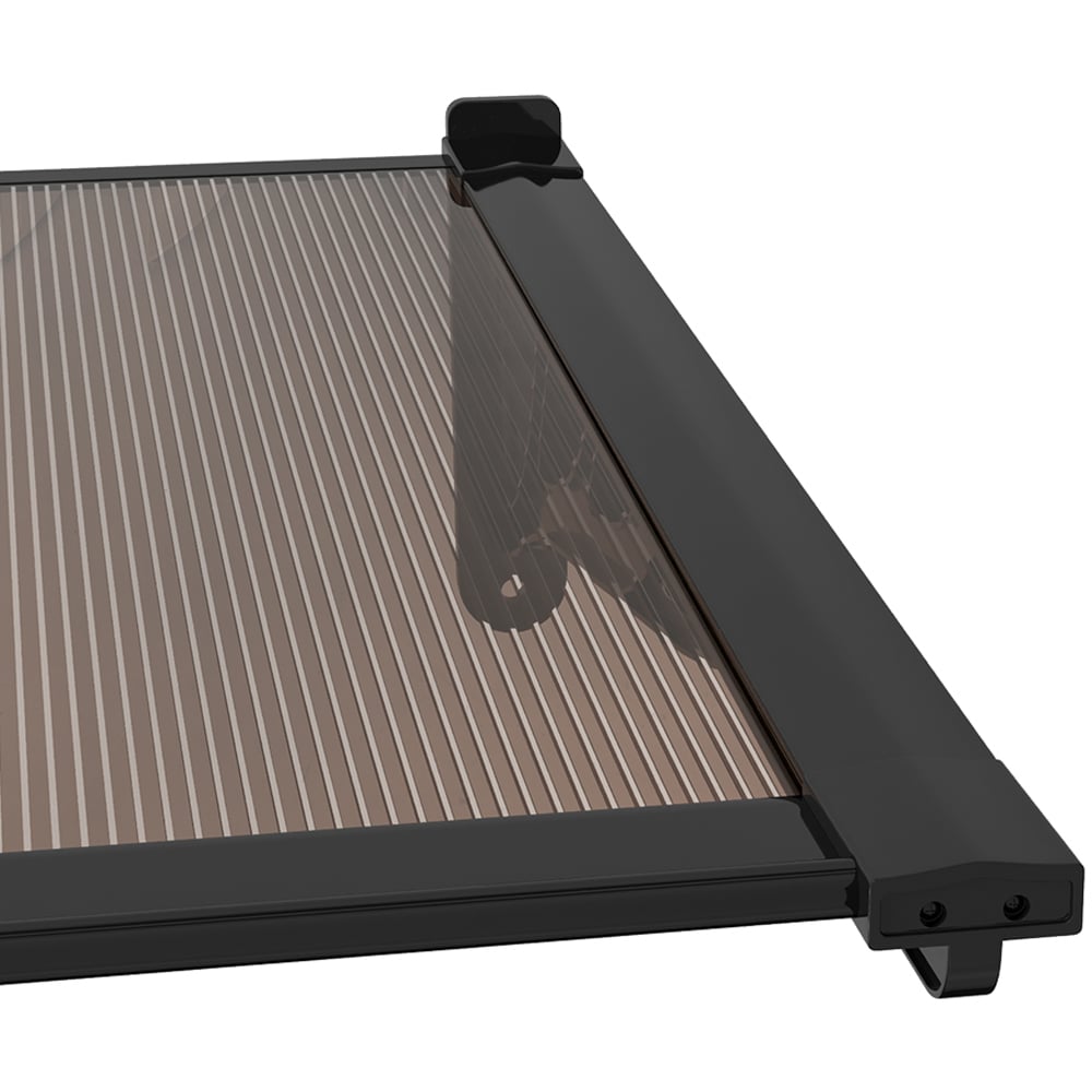 Living and Home Dark Brown Flat Door and Window Canopy 1.5 x 0.9m Image 3
