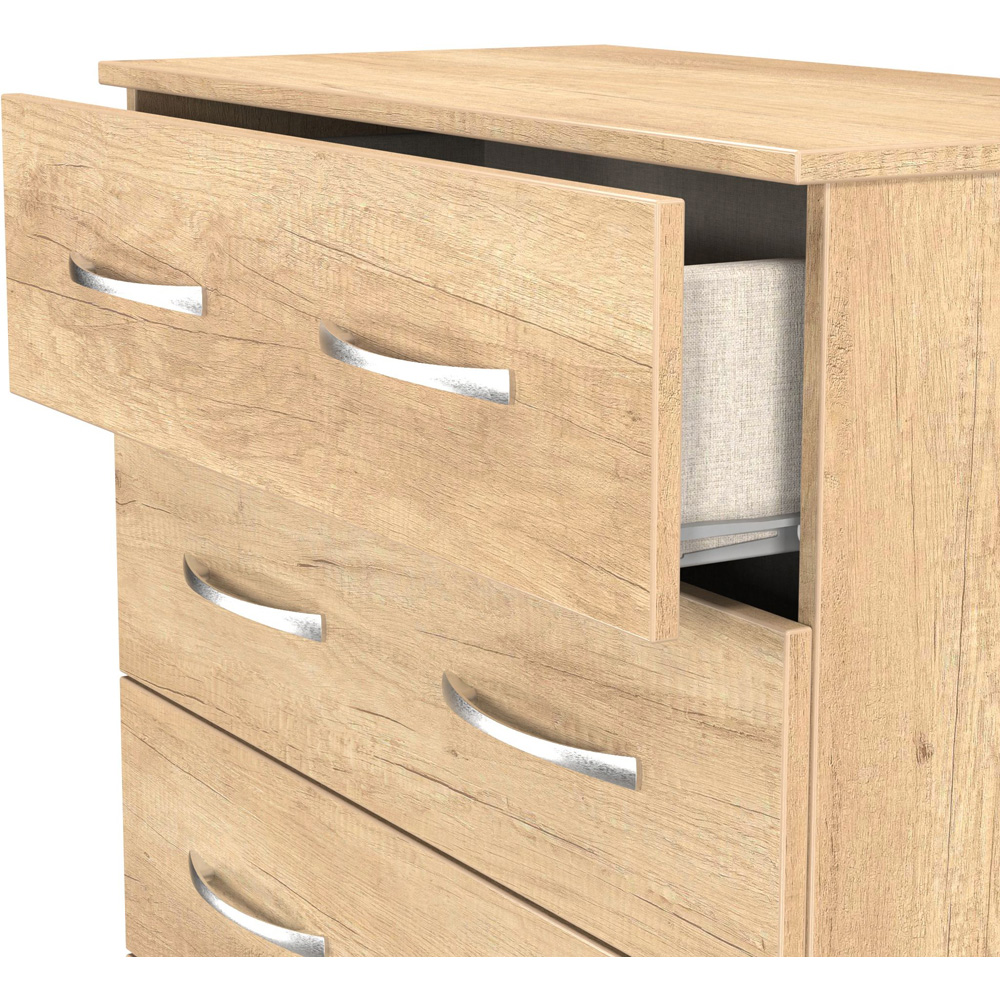 Crowndale Avon 4 Drawer Nebraska Oak Chest of Drawers Ready Assembled Image 6