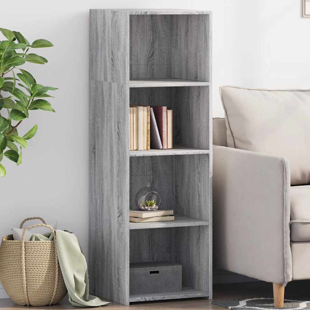 vidaXL 4 Shelf Grey Sonoma Highboard Image 1