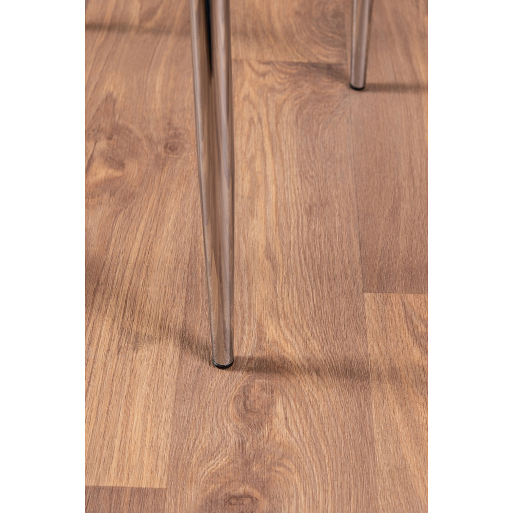 Furniturebox Valera Set of 6 Black and Chrome Faux Leather Dining Chair Image 7