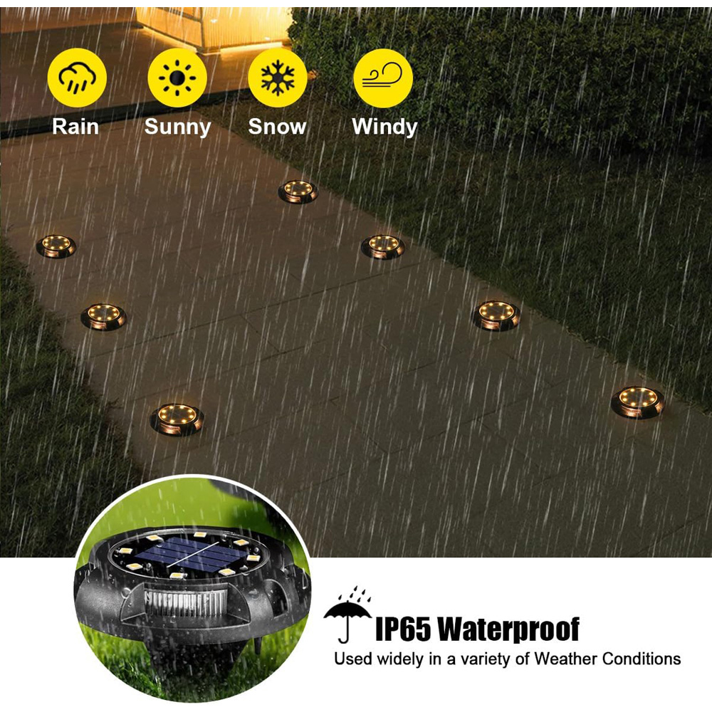 ExtraStar 4 Pack 3000K Solar Outdoor Garden Spotlight Image 3