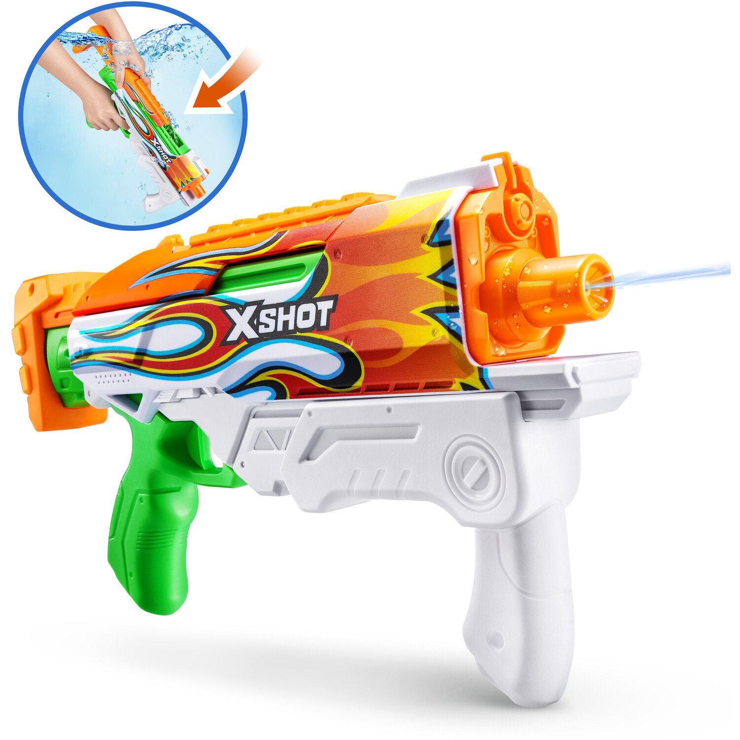 X-Shot Skins Fast Fill Hyperload Water Blaster - White Image 7