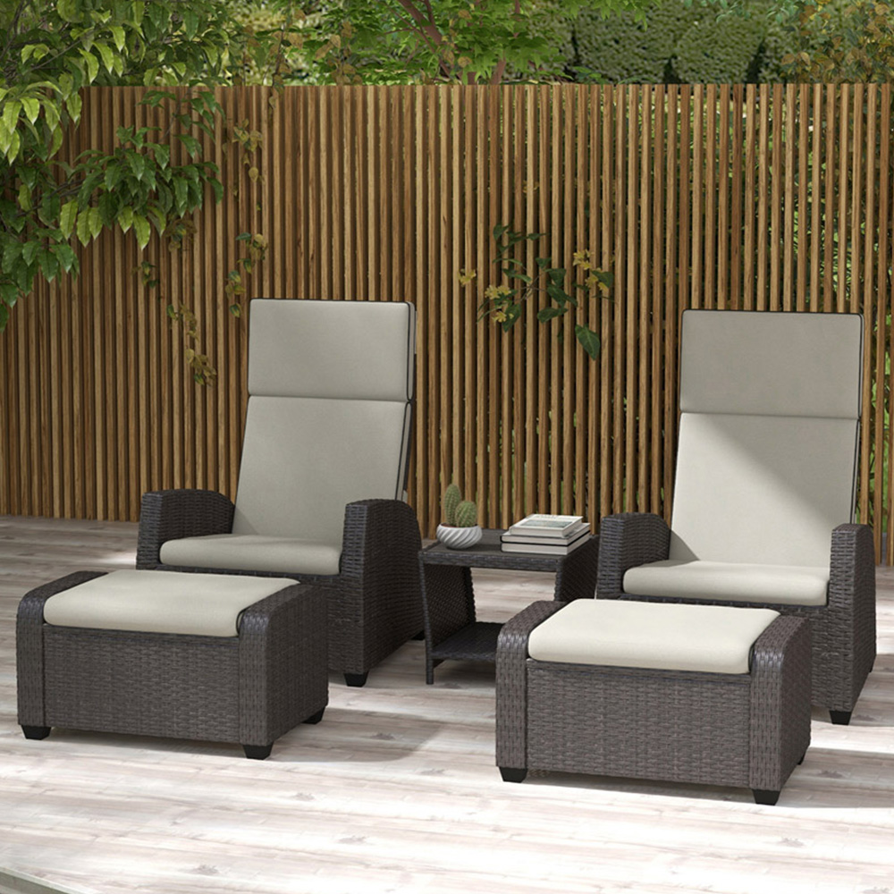 Rattan chairs and footstools online