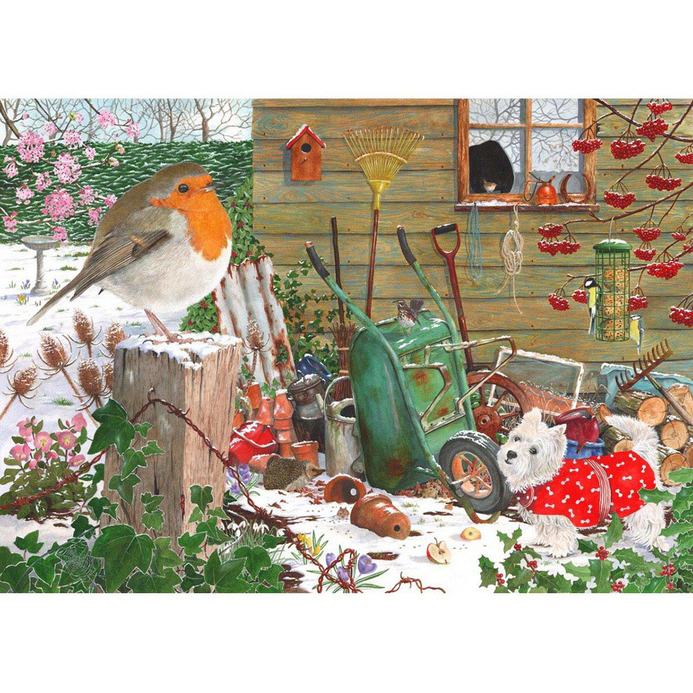 The House of Puzzles Robin Redbreast 1000 Piece Jigsaw Puzzle Image