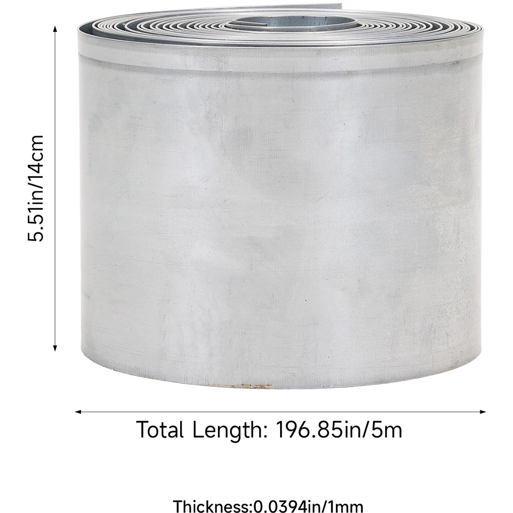 Living and Home 5m x 14cm Silver Metal Flexible Lawn Edging Image 8