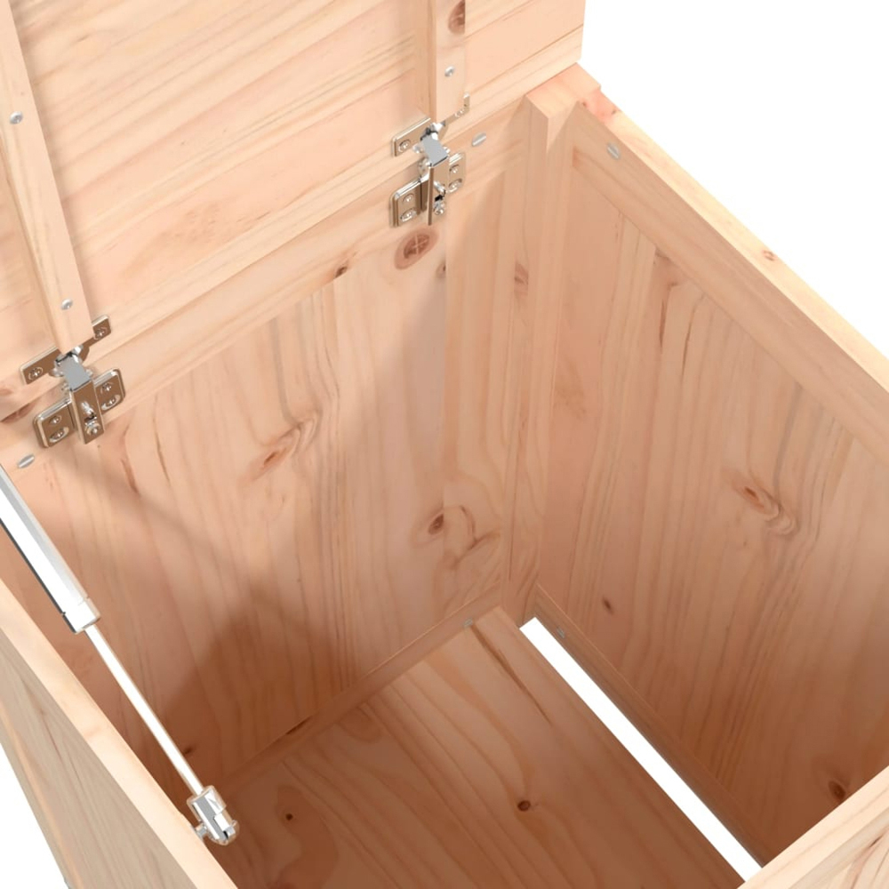 vidaXL Solid Pine Wood Laundry Basket 44 x 44 x 66cm Image 6