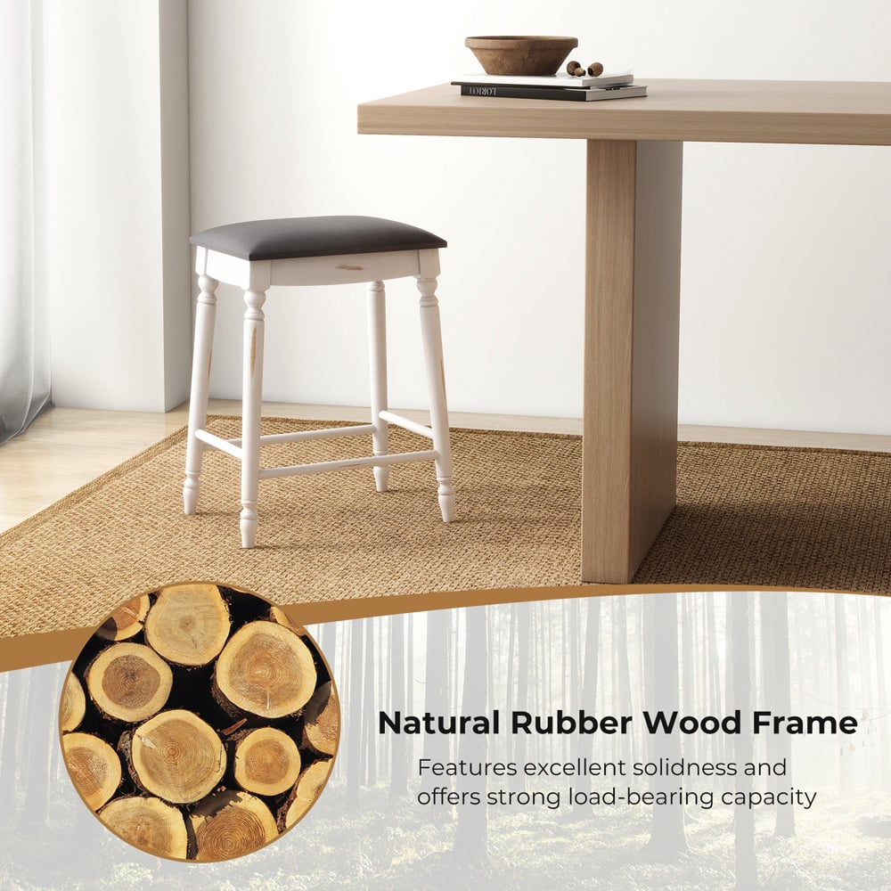 Costway Upholstered Bar Stool Set of 2 Image 6
