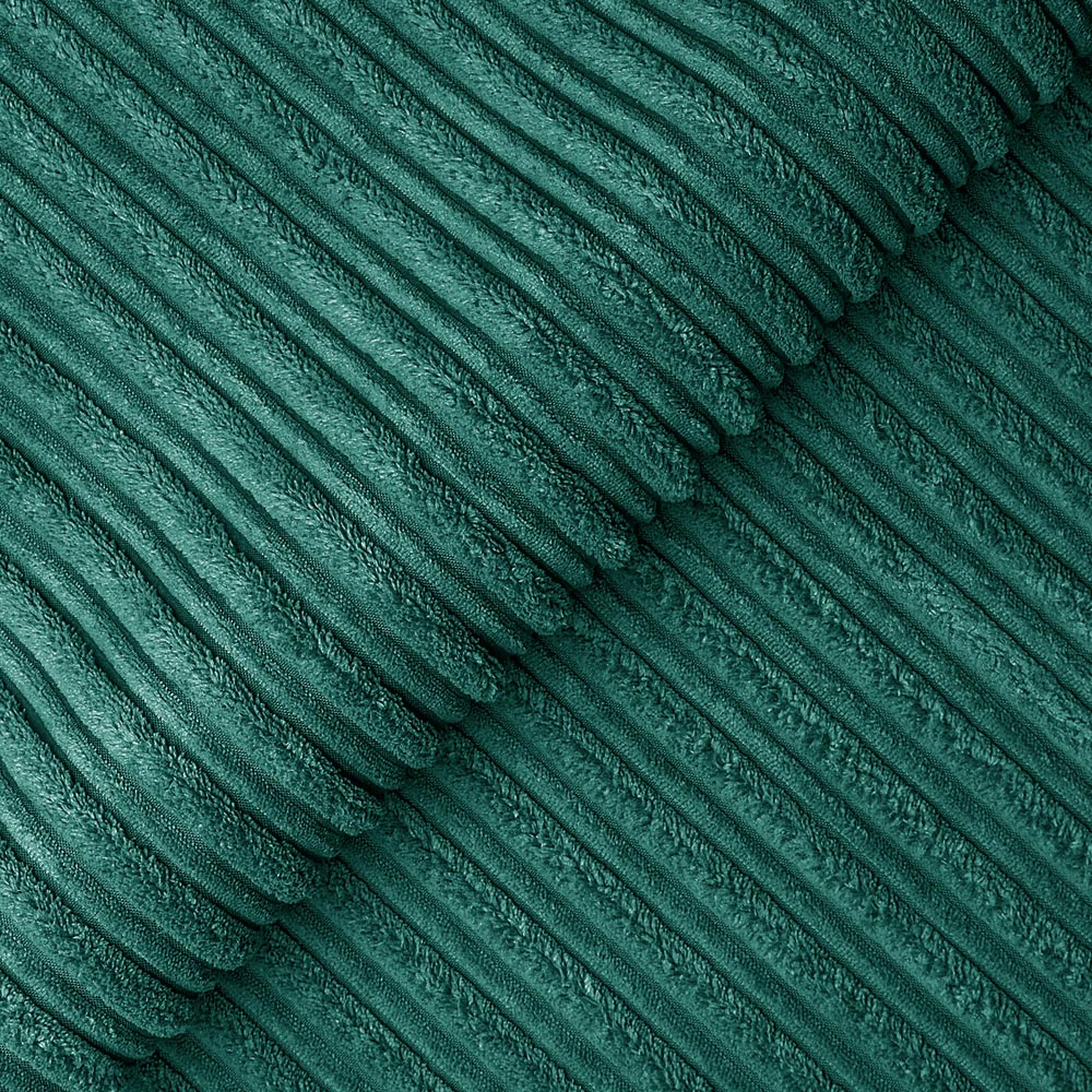 Luxor 3 Seater Teal Jumbo Cord Right Hand Facing Corner Sofa Image 4