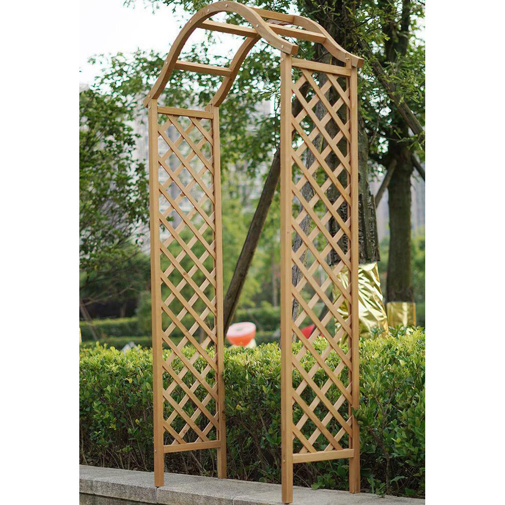Gr8 Garden 1.1 x 2.2m Wooden Arch Pergola with Trellis Image 6