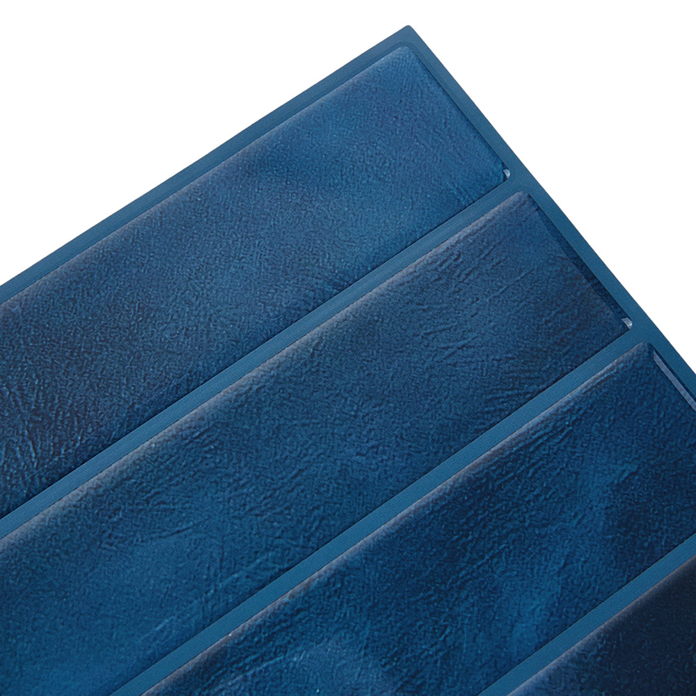 Living and Home Dark Blue Rectangle Self Adhesive Wall Sticker 10 Pack Image 7