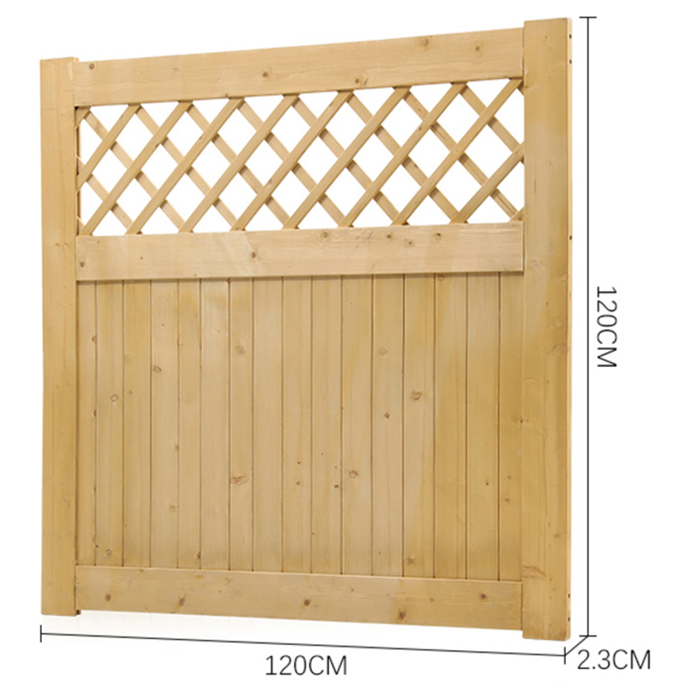 Living and Home 4 x 4ft Garden Entrance Rhombus Wooden Fence Gate Image 9