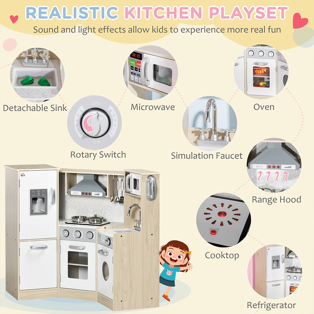 Tommy Toys Kids Corner Kitchen Play Set with Phone and Microwave Image 4