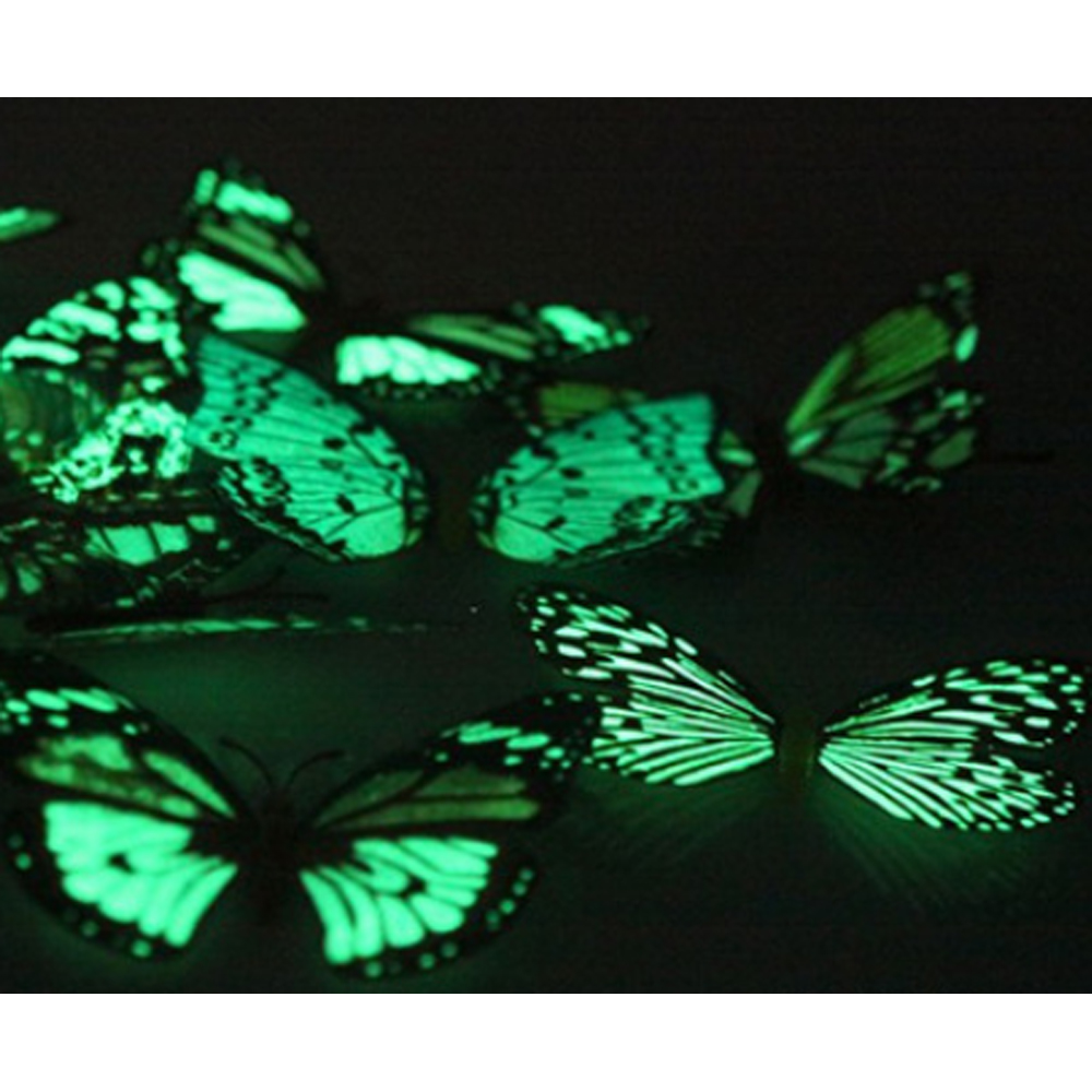 Avilo Glow in the Dark Butterfly Wall Sticker 18 Pack Image 7