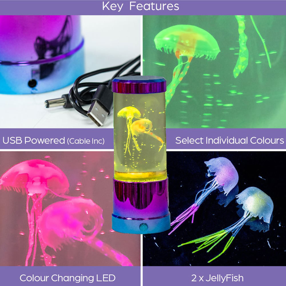 Global Gizmos Multicolour Jellyfish Aquarium Lamp 9 inch Image 6