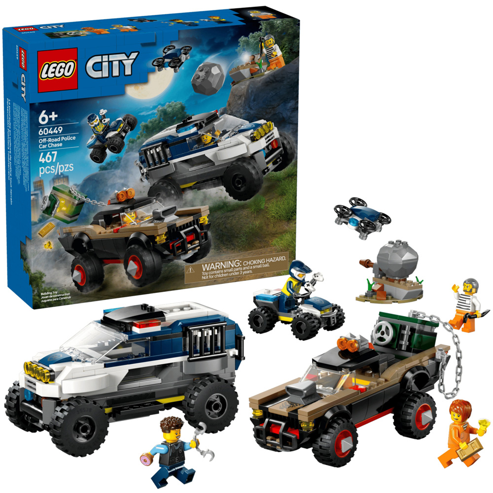 LEGO City 60449 Off-Road Police Car Chase Building Set 467 Piece Image 4