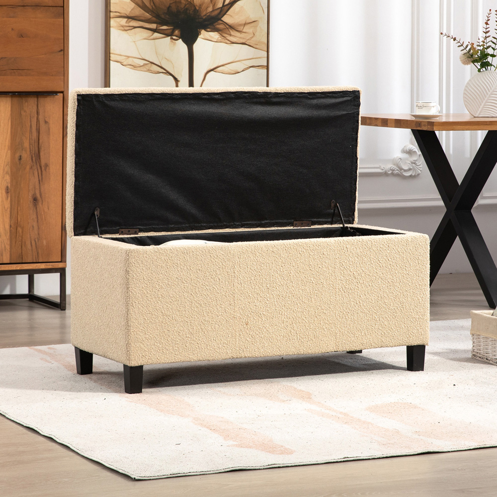 Artemis Home Sherman Brown Boucle Storage Ottoman Image 2
