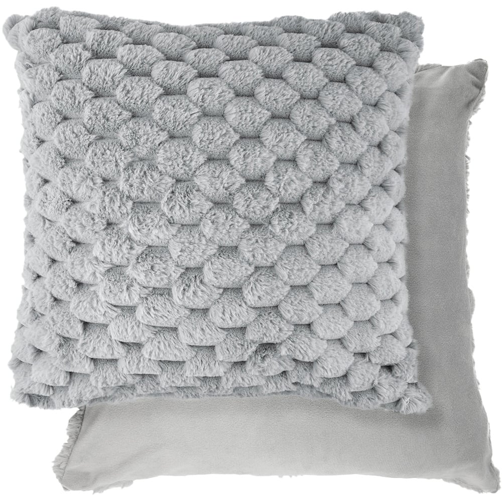 Serene Leah Collection Deluxe Silver Cushion Cover 43 x 43cm Image