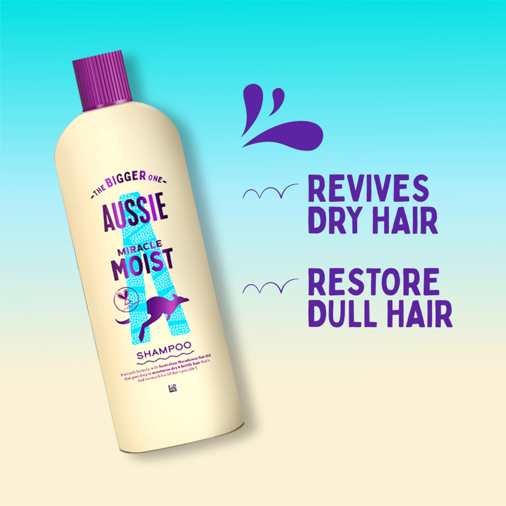 Aussie Miracle Moist Macadamia Nut Shampoo Image 3