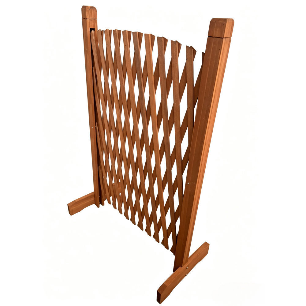 Avilo 3 x 5ft Solid Fir Wood Expanding Garden Trellis Fence Panel Image 1