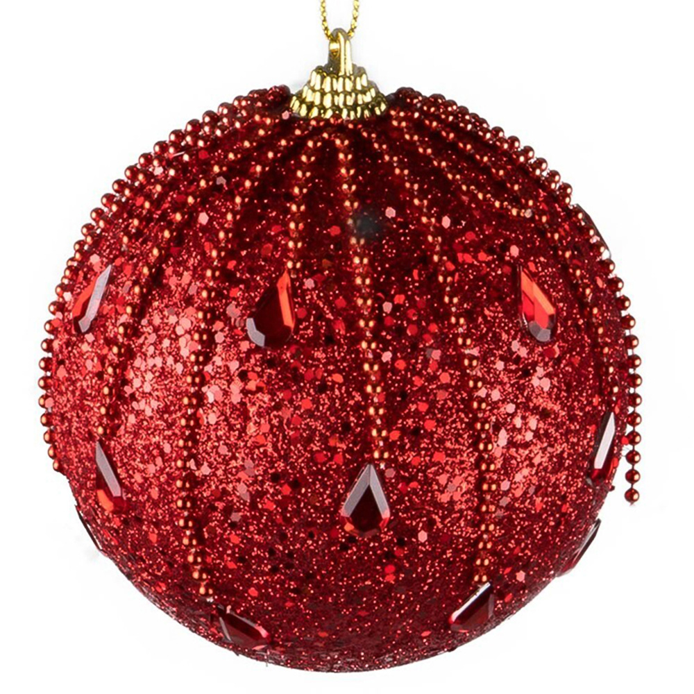 Gold or Red Jewel Drop Bauble Image 3