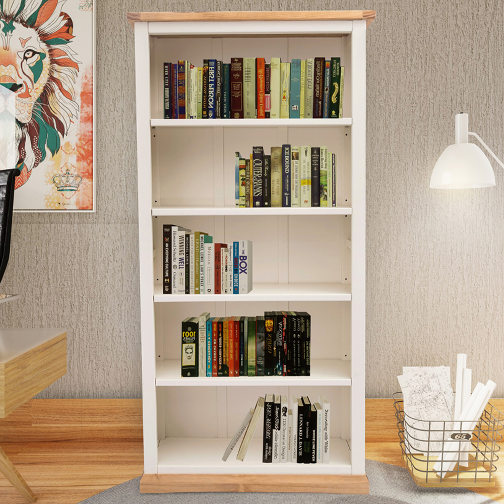 Trevi 5 Shelf Off White Bookcase Image 1
