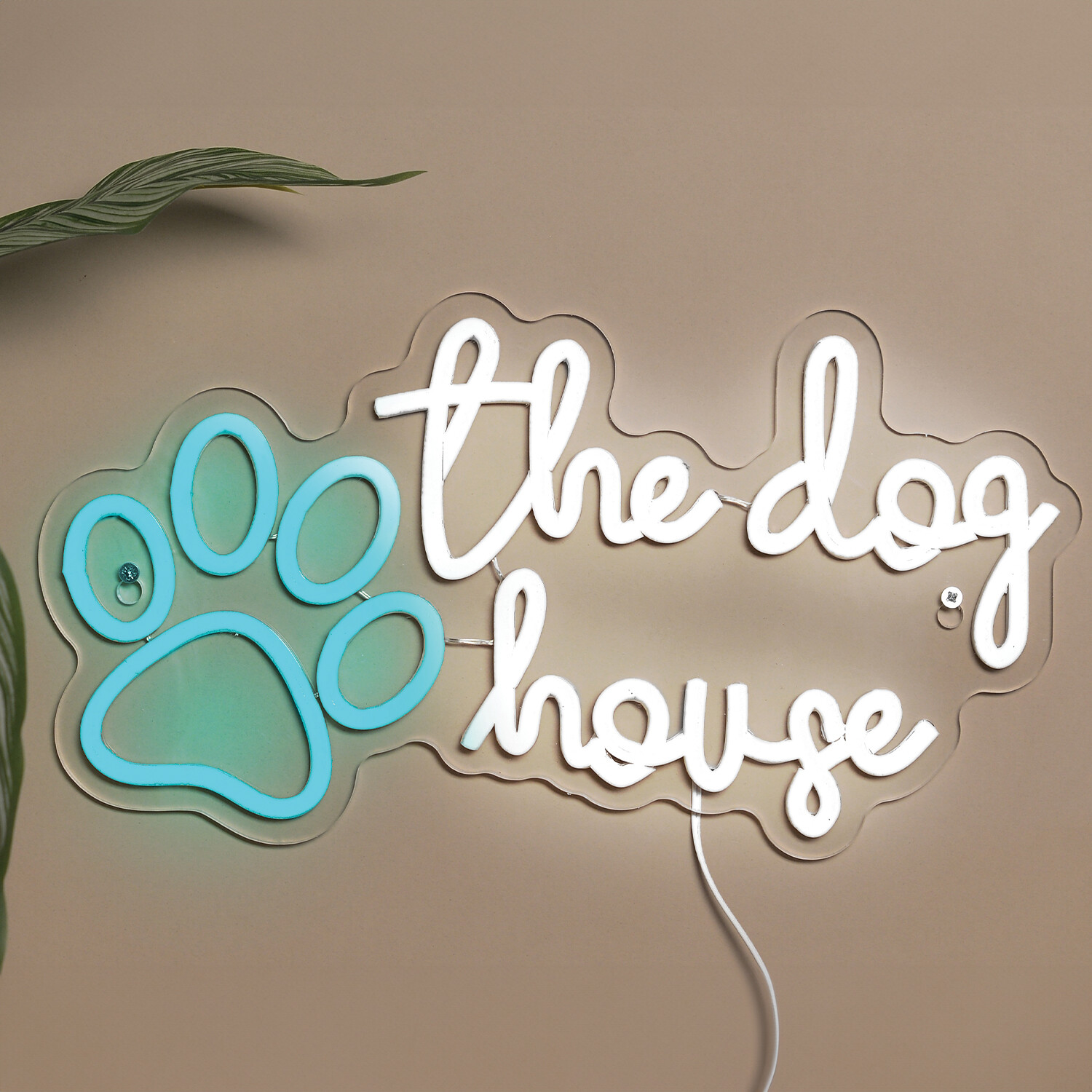 Dog House Neon Sign - White Image