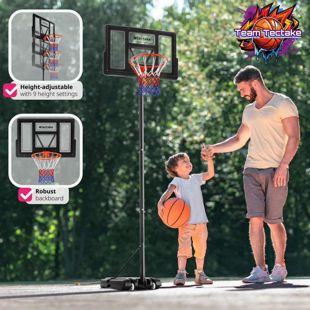 tectake Dirk Black Basketball Hoop Image 6