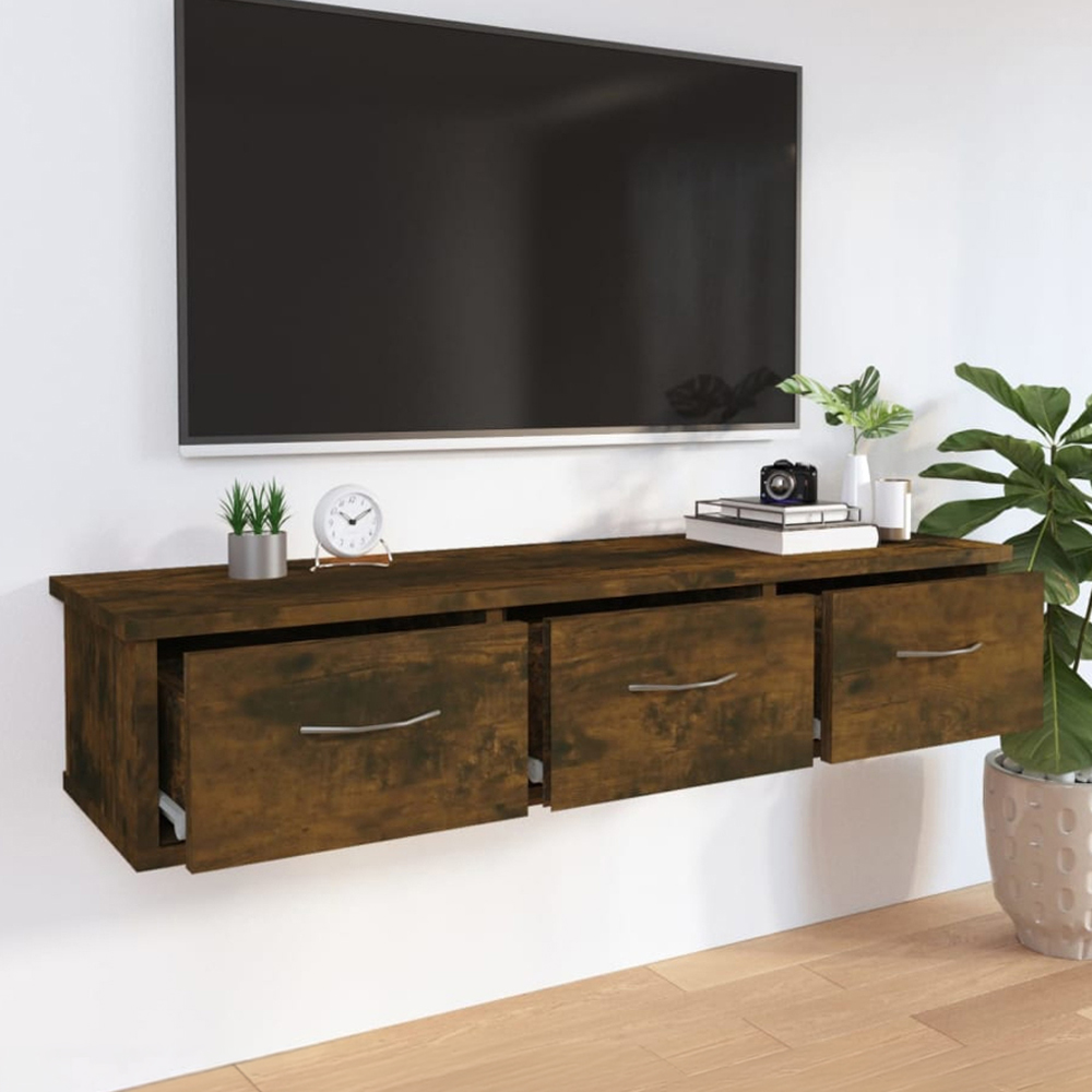 vidaXL 3 Drawer White Wall Cabinet Image 1