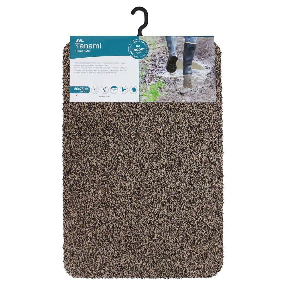 JVL Tanami Brown Barrier Doormat and Runner Set of 2 Image 6