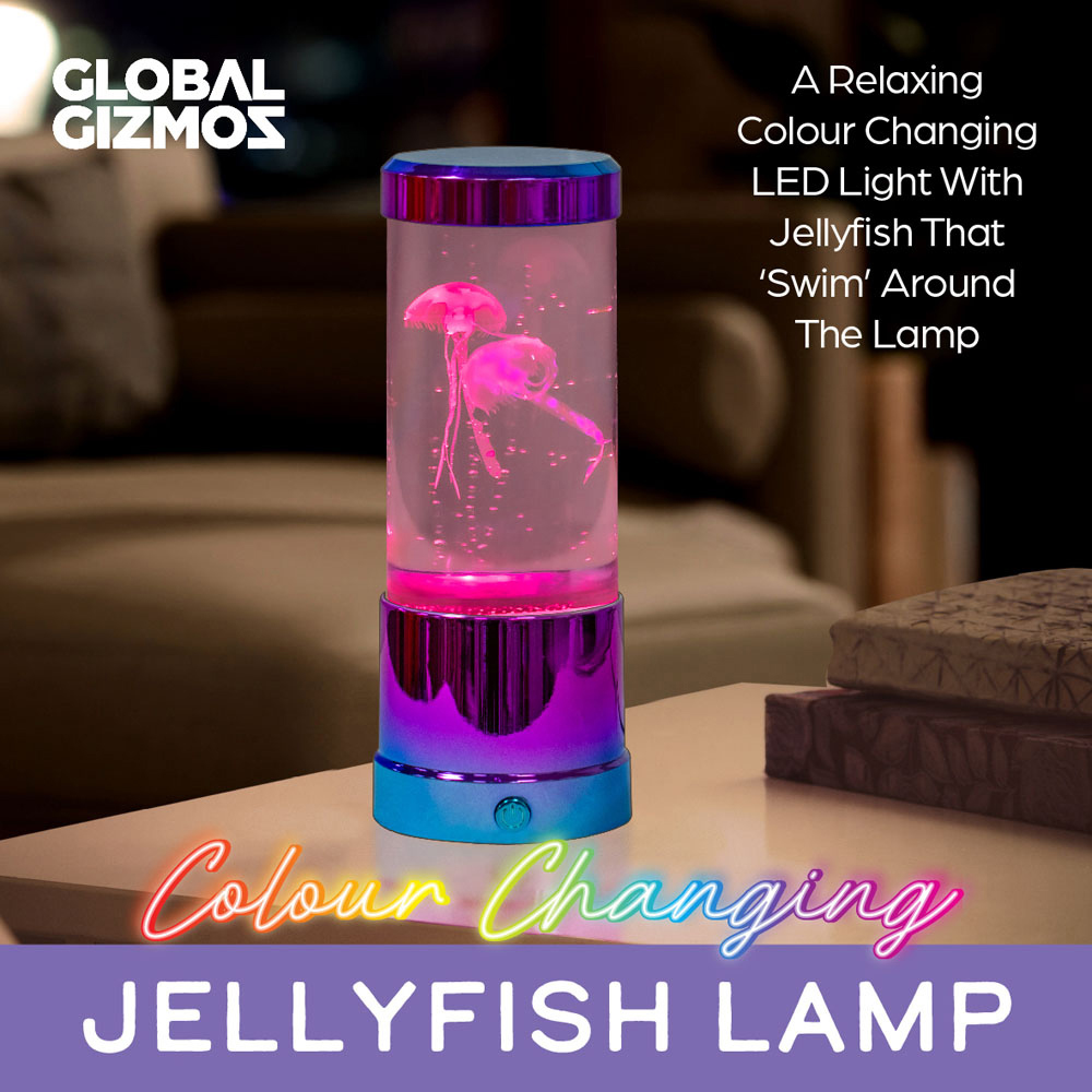 Global Gizmos Multicolour Jellyfish Aquarium Lamp 9 inch Image 5
