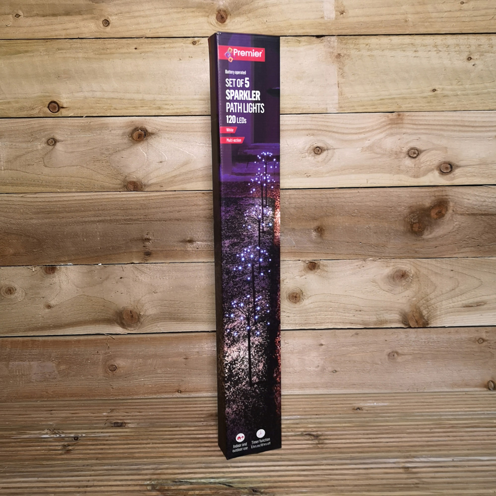 Premier 120 Cool White LED Multi-Function Sparkler Pathfinder Light 4m 5 Pack Image 7