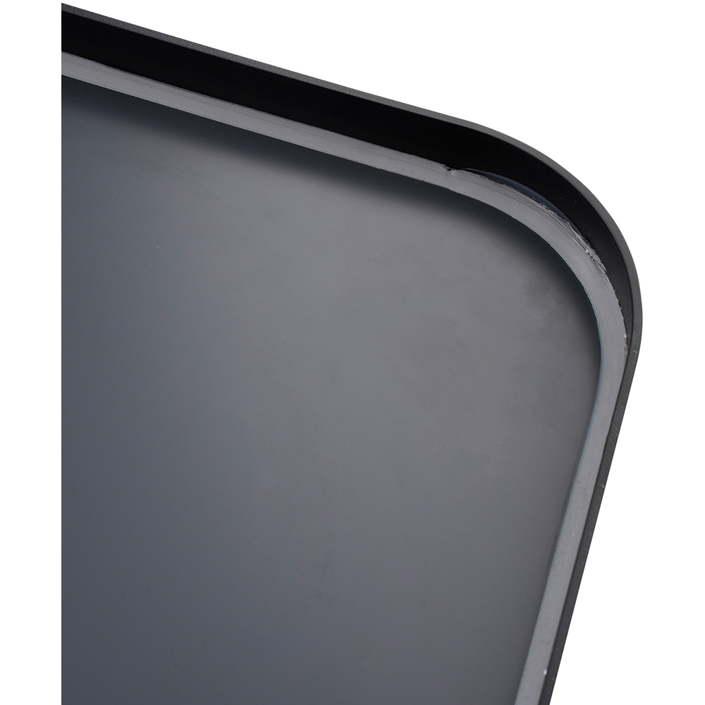 Living and Home Black Arched Aluminium HD Float Glass Bathroom Mirror with Towel Bar 40 x 60cm Image 5