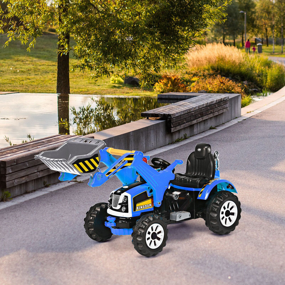 Costway Kids Blue Ride On Excavator Image 2