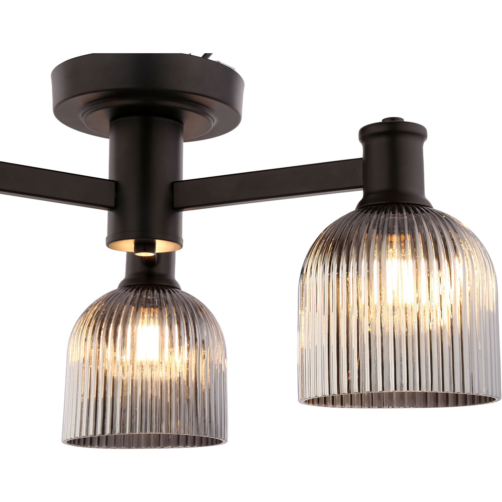 Noah 3 Way Ceiling Light Fitting Matte Black Image 4