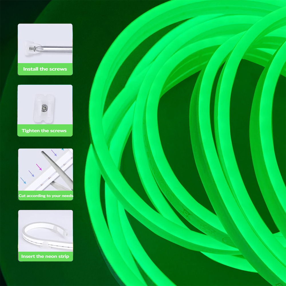 ExtraStar Neon Green LED Strip with Power Adapter 5m Image 3