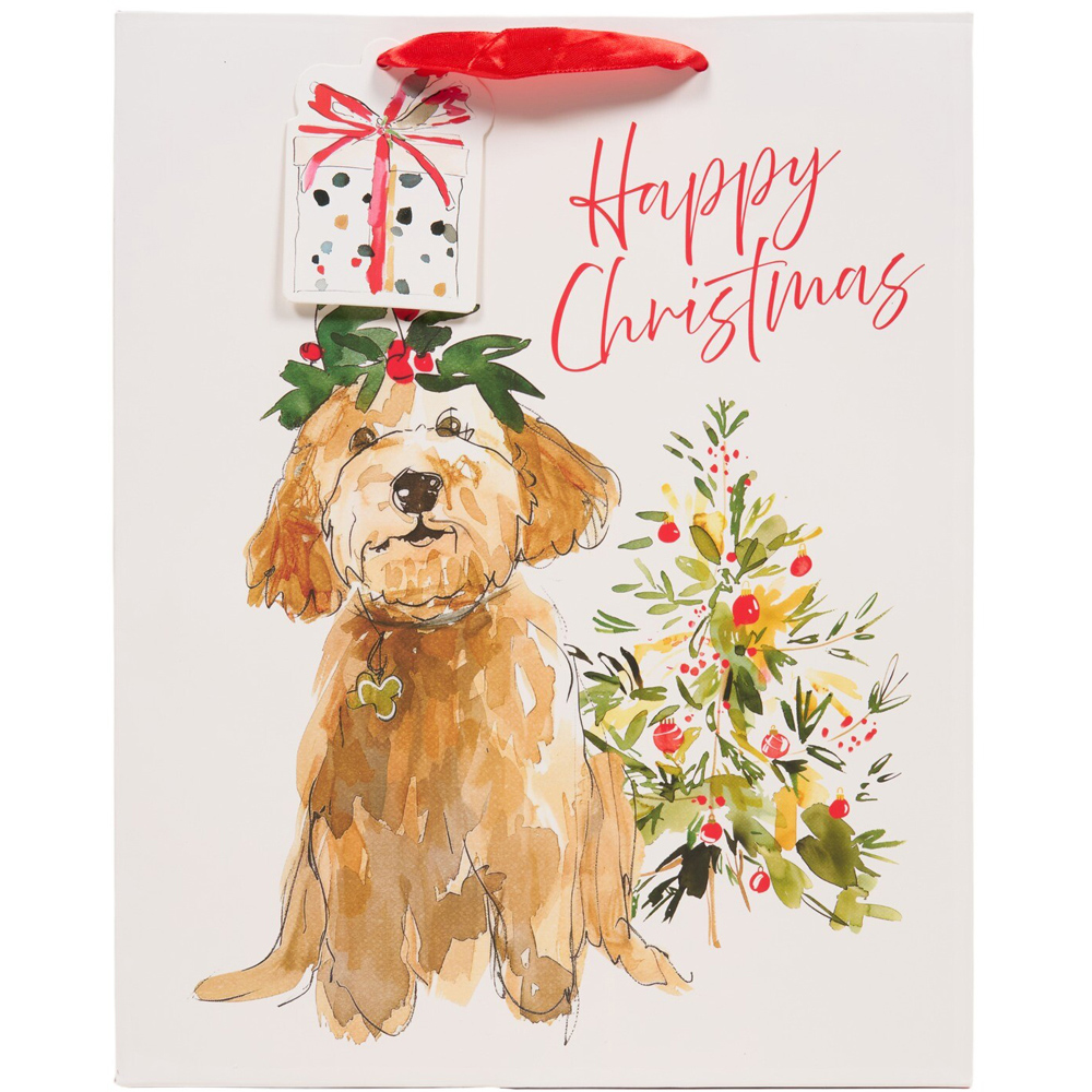 Large Festive Pup Gift Bag Image 4