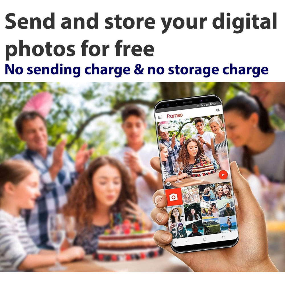 Grouptronics Gallery10 Black WiFi Digital Photo Frame Image 6