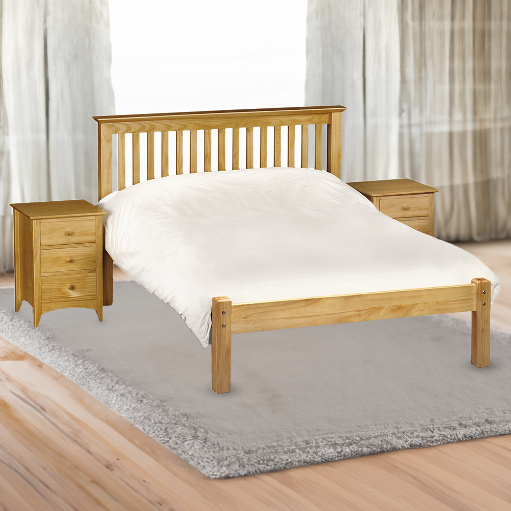 Julian Bowen Barcelona Double Pine Low Foot End Bed Frame Image 1